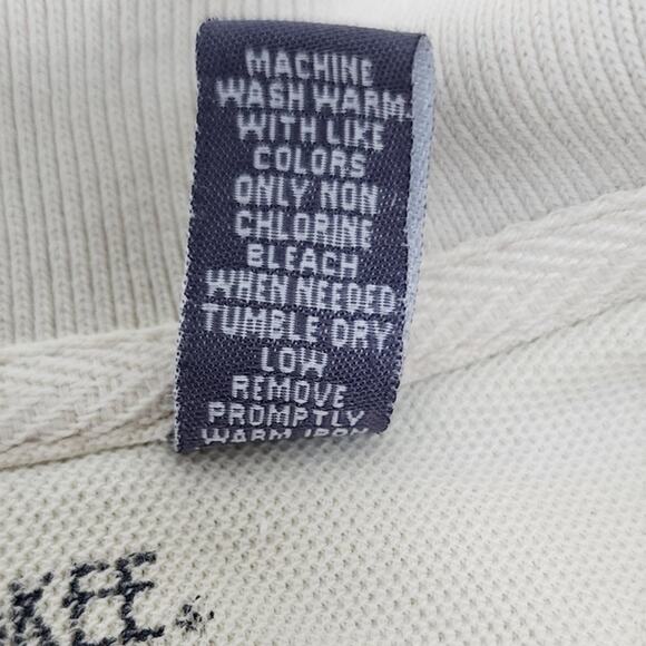 Vintage Cherokee Washed Pique Beige Short Sleeve Polo Men's Size Medium - Picture 8 of 8